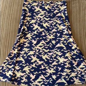 Birds Lularoe LLR Azure Skirt, Size M